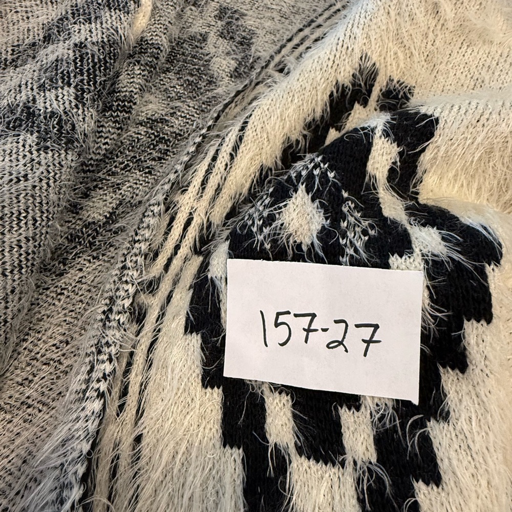 Soft Surroundings long line cardigan faux fur southwestern pattern OS - Picture 11 of 12